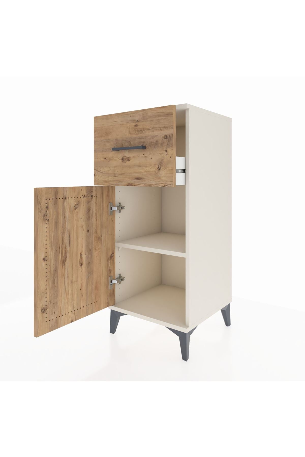 Hyperion Komodin Tek Raflı Tek Çekmeceli Tek Kapaklı 44x44x106 - S43M010V3B