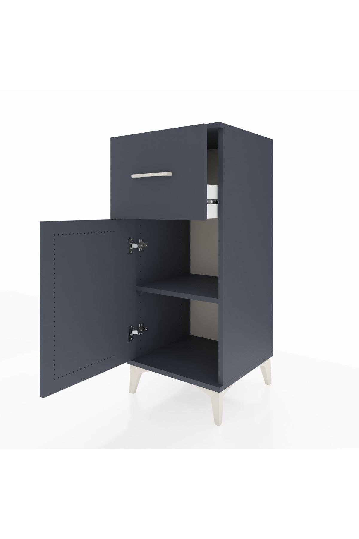 Hyperion Komodin Tek Raflı Tek Çekmeceli Tek Kapaklı 44x44x106 - S43M010V5B