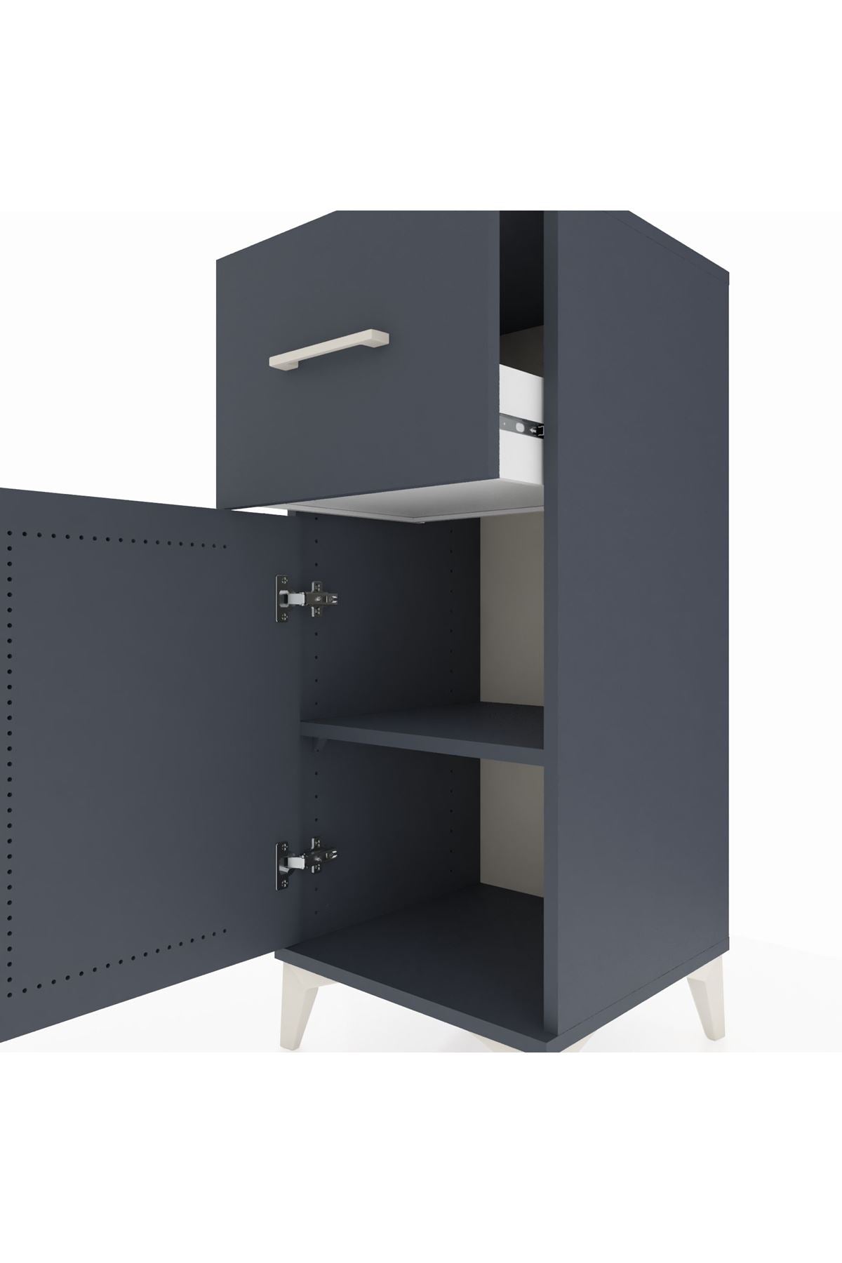 Hyperion Komodin Tek Raflı Tek Çekmeceli Tek Kapaklı 44x44x106 - S43M010V5B