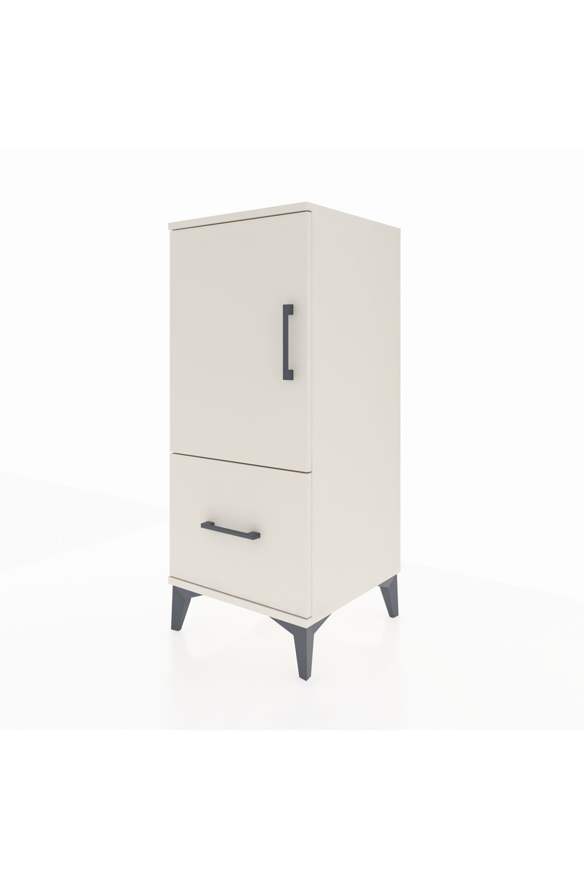 Hyperion Komodin 2 Raflı Tek Çekmeceli Tek Kapaklı 44x44x106 - S43M011V1B