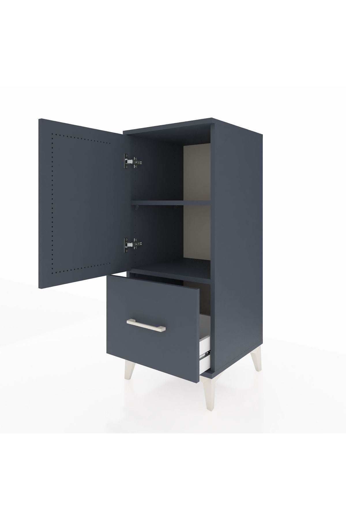 Hyperion Komodin 2 Raflı Tek Çekmeceli Tek Kapaklı 44x44x106 - S43M011V5B