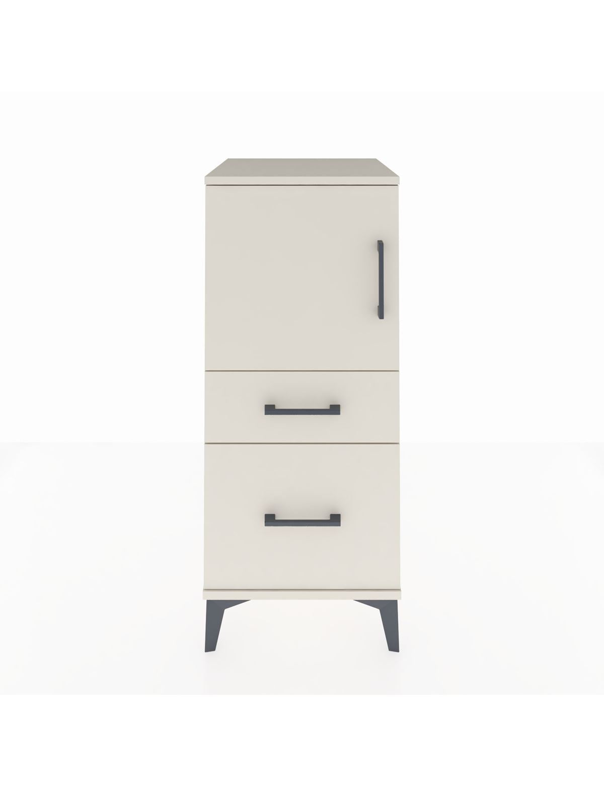 Hyperion Komodin 2 Raflı 2 Çekmeceli Tek Kapaklı 44x44x106 - S43M012V1B
