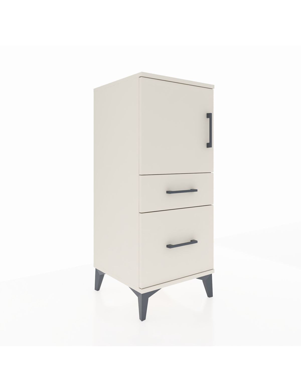 Hyperion Komodin 2 Raflı 2 Çekmeceli Tek Kapaklı 44x44x106 - S43M012V1B