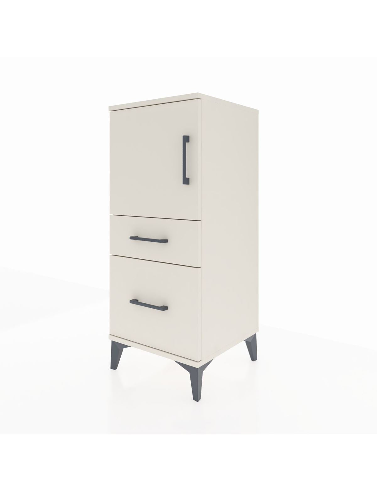 Hyperion Komodin 2 Raflı 2 Çekmeceli Tek Kapaklı 44x44x106 - S43M012V1B
