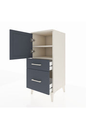 Hyperion Komodin 2 Raflı 2 Çekmeceli Tek Kapaklı 44x44x106 - S43M012V2B