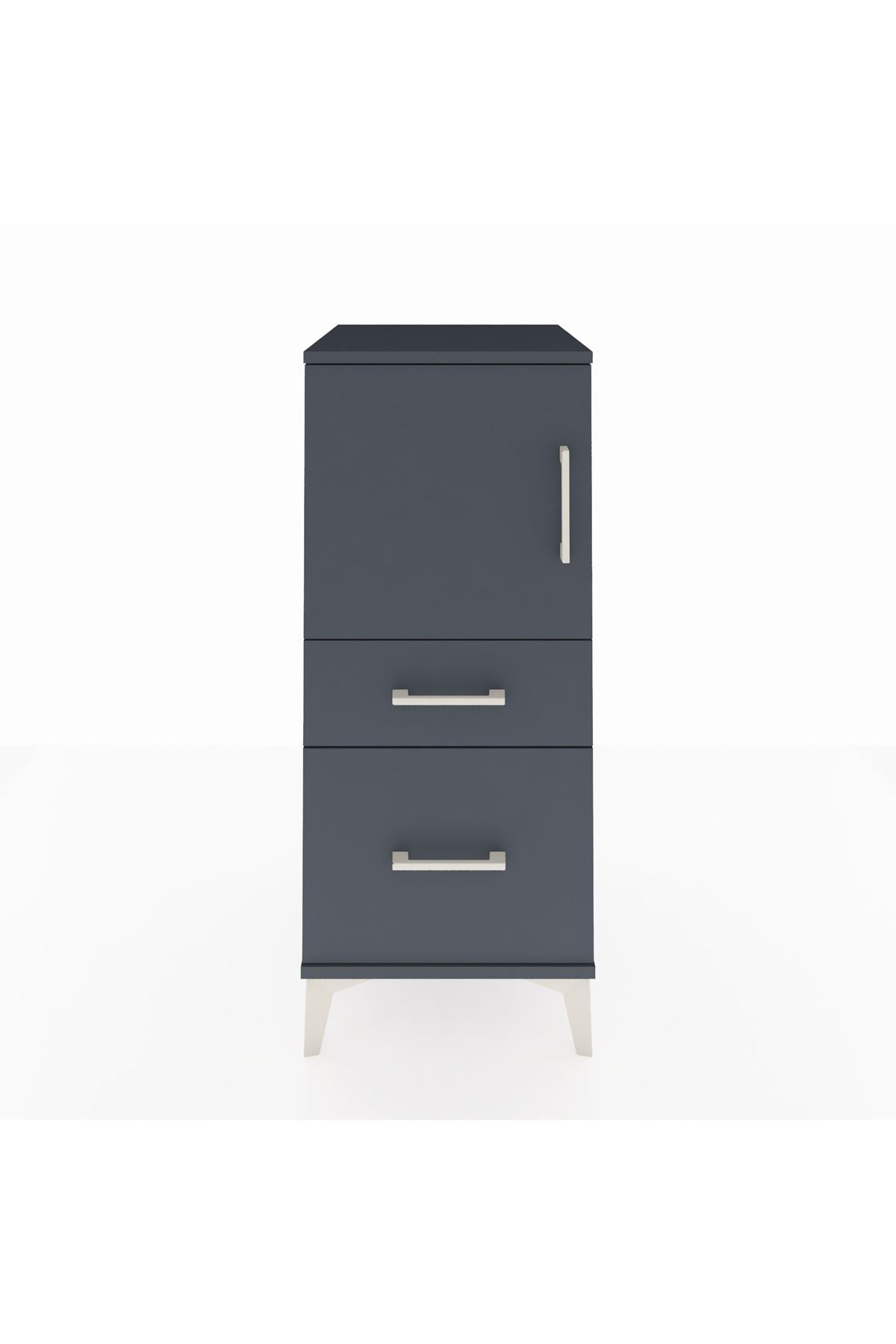 Hyperion Komodin 2 Raflı 2 Çekmeceli Tek Kapaklı 44x44x106 - S43M012V5B