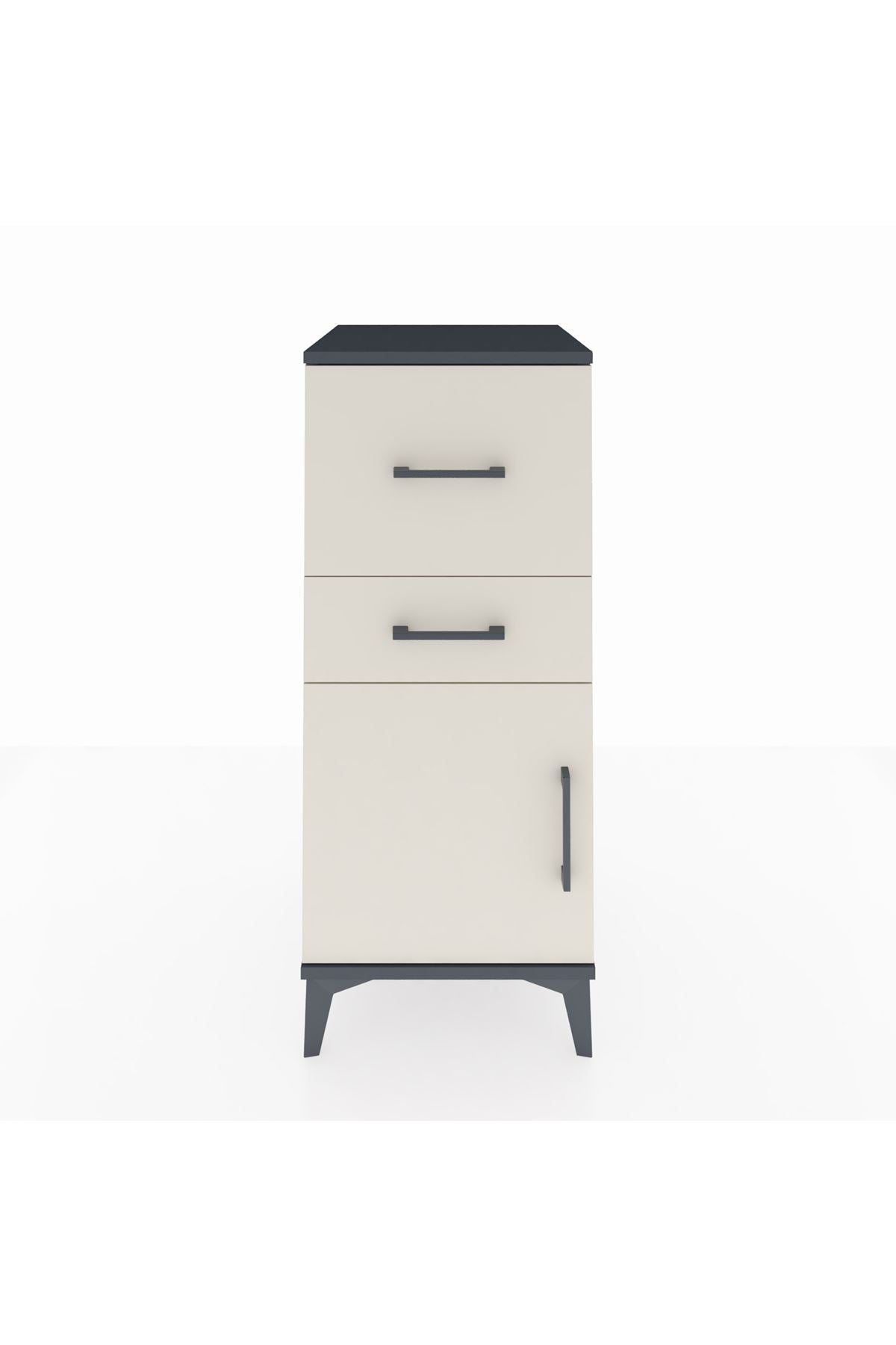 Hyperion Komodin 2 Çekmeceli Tek Kapaklı 44x44x106 - S43M013V4B
