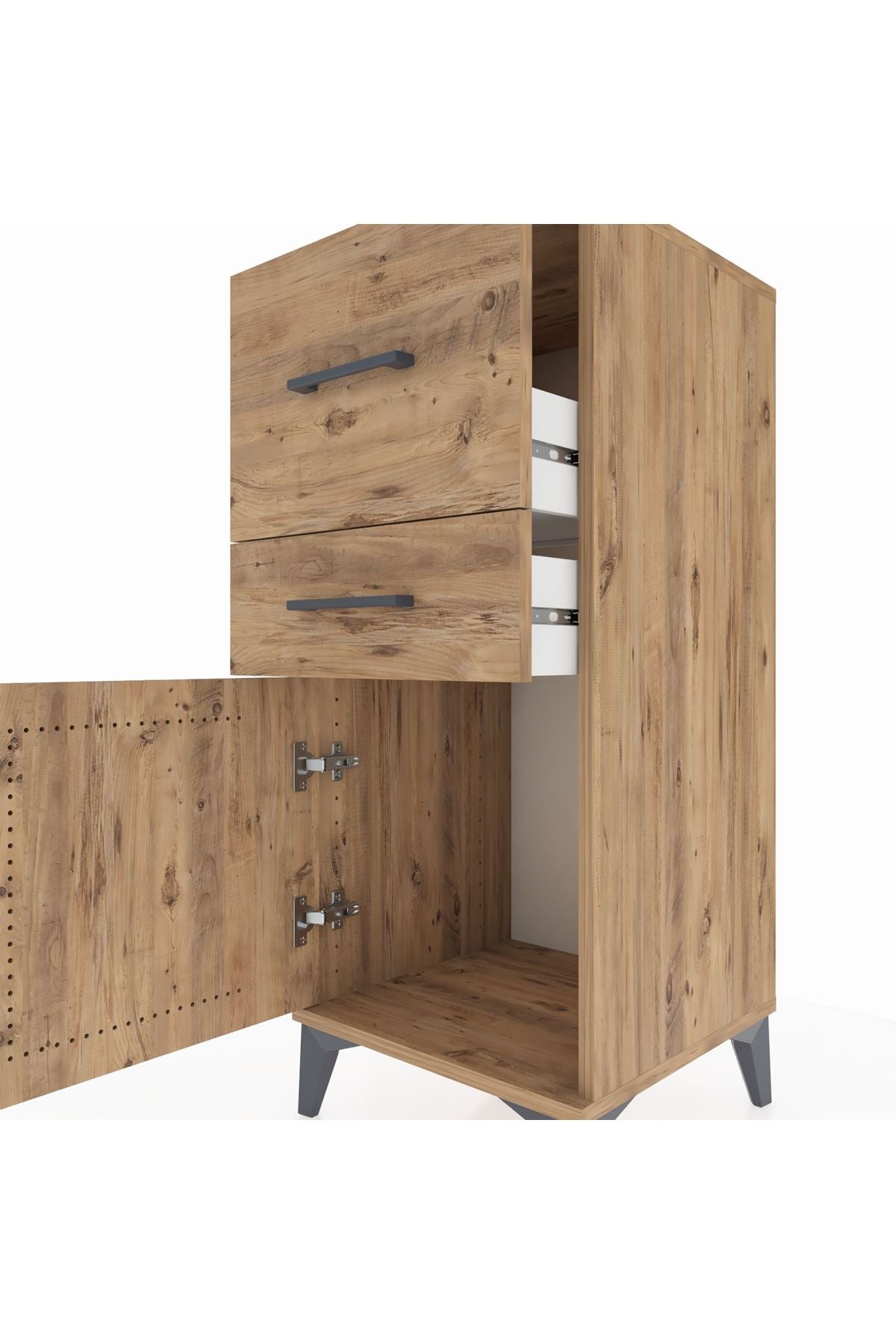 Hyperion Komodin 2 Çekmeceli Tek Kapaklı 44x44x106 - S43M013V9B