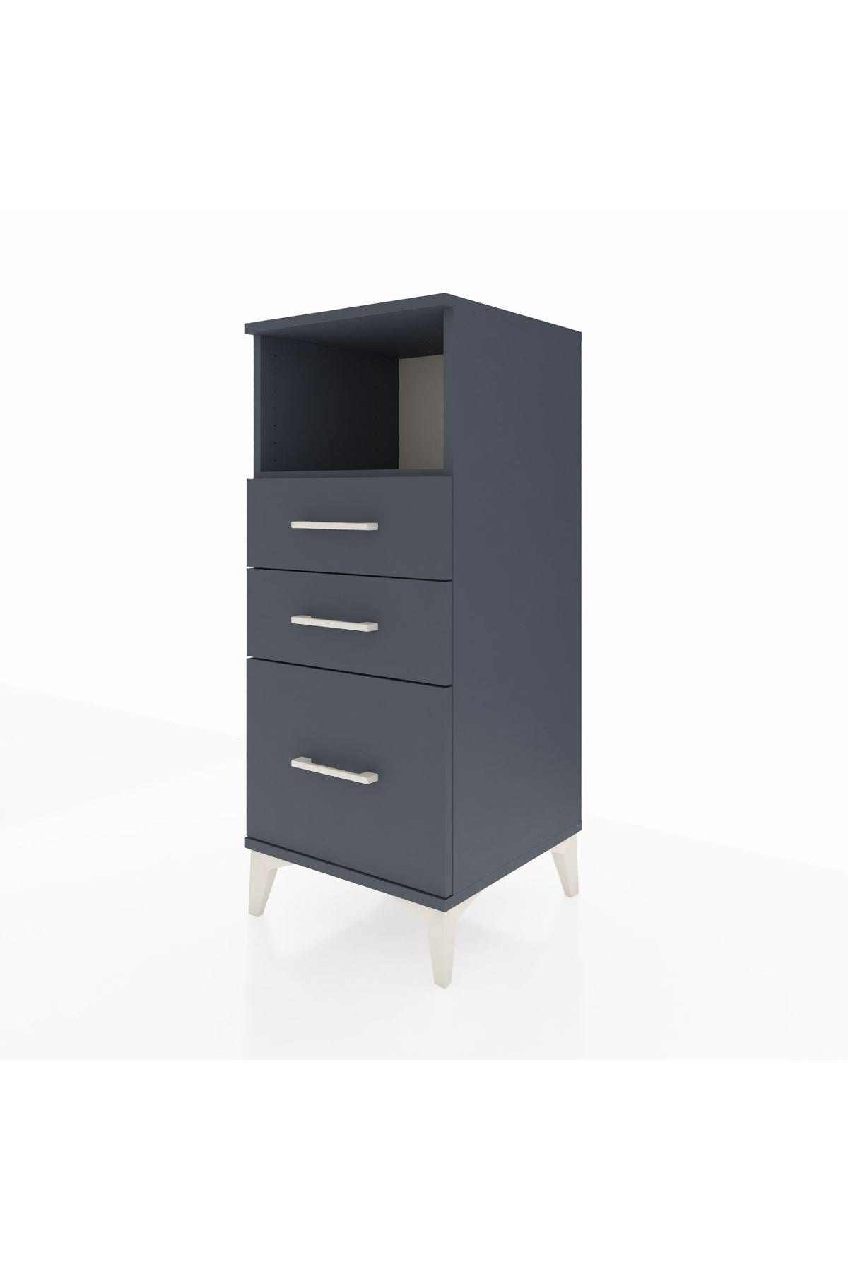 Hyperion Komodin Tek Raflı 3 Çekmeceli 44x44x106 - S43M014V5B