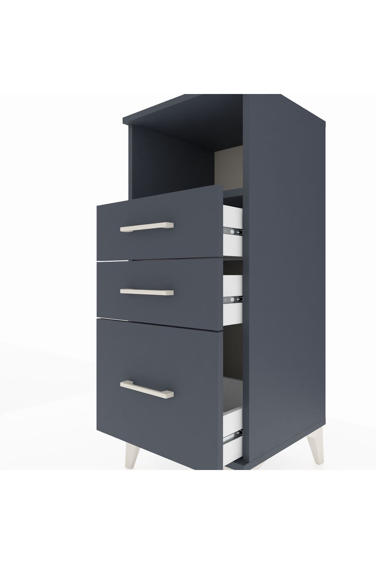 Hyperion Komodin Tek Raflı 3 Çekmeceli 44x44x106 - S43M014V5B