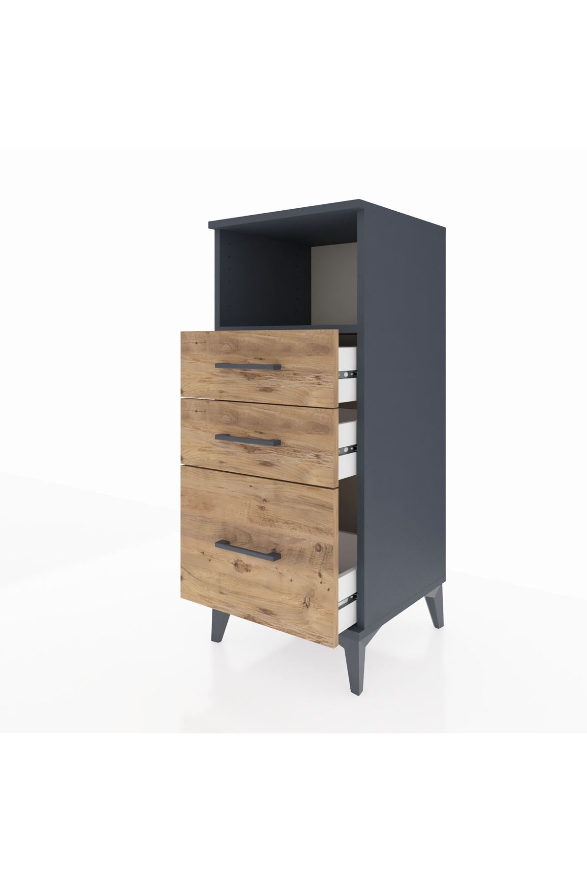 Hyperion Komodin Tek Raflı 3 Çekmeceli 44x44x106 - S43M014V6B