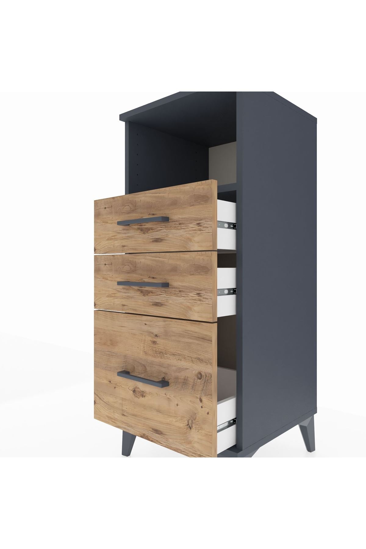 Hyperion Komodin Tek Raflı 3 Çekmeceli 44x44x106 - S43M014V6B