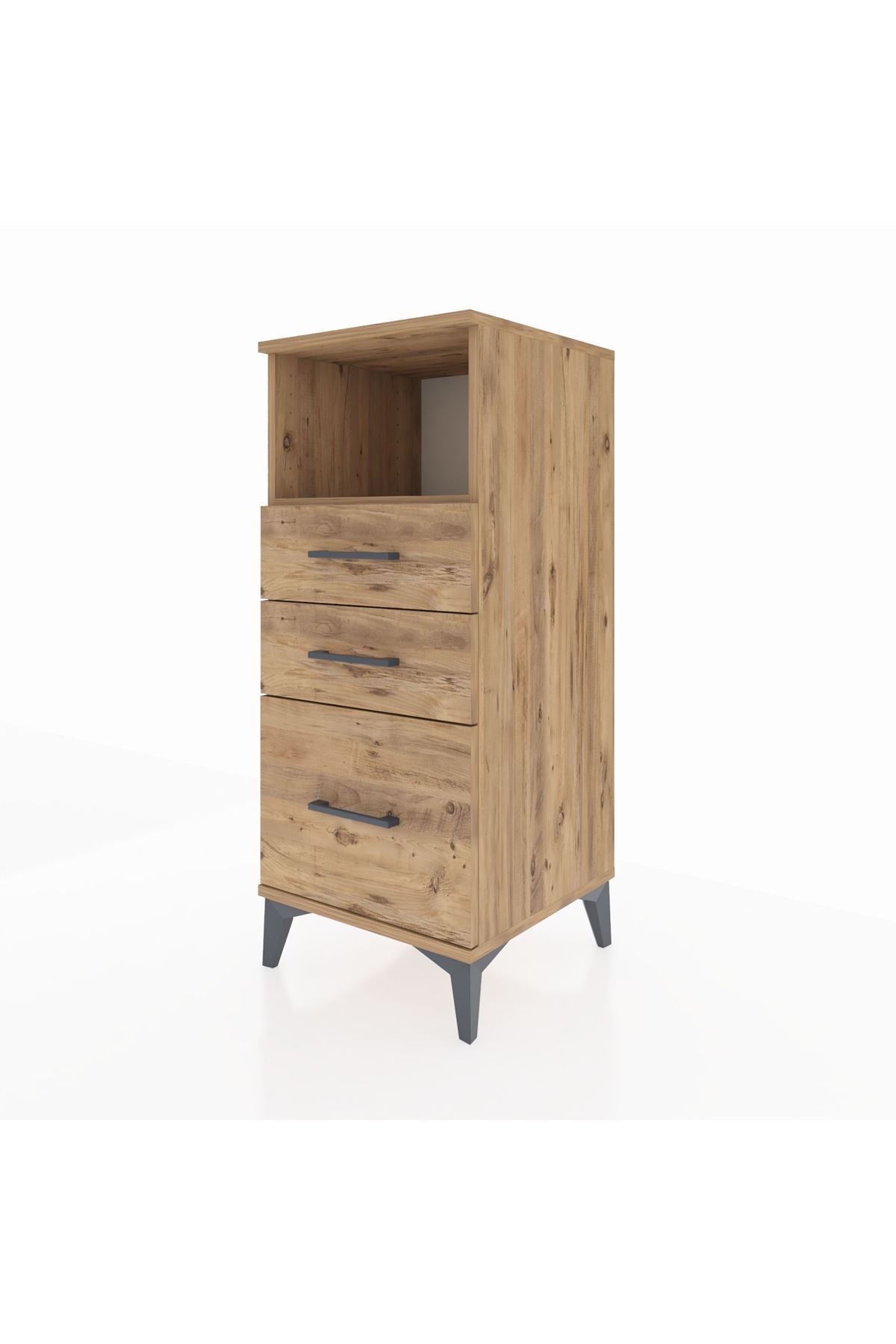 Hyperion Komodin Tek Raflı 3 Çekmeceli 44x44x106 - S43M014V9B