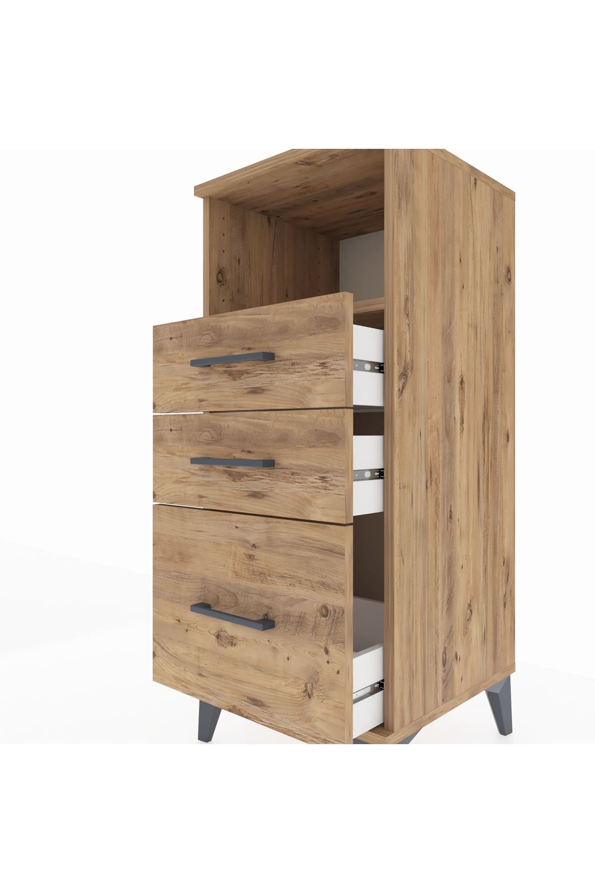 Hyperion Komodin Tek Raflı 3 Çekmeceli 44x44x106 - S43M014V9B