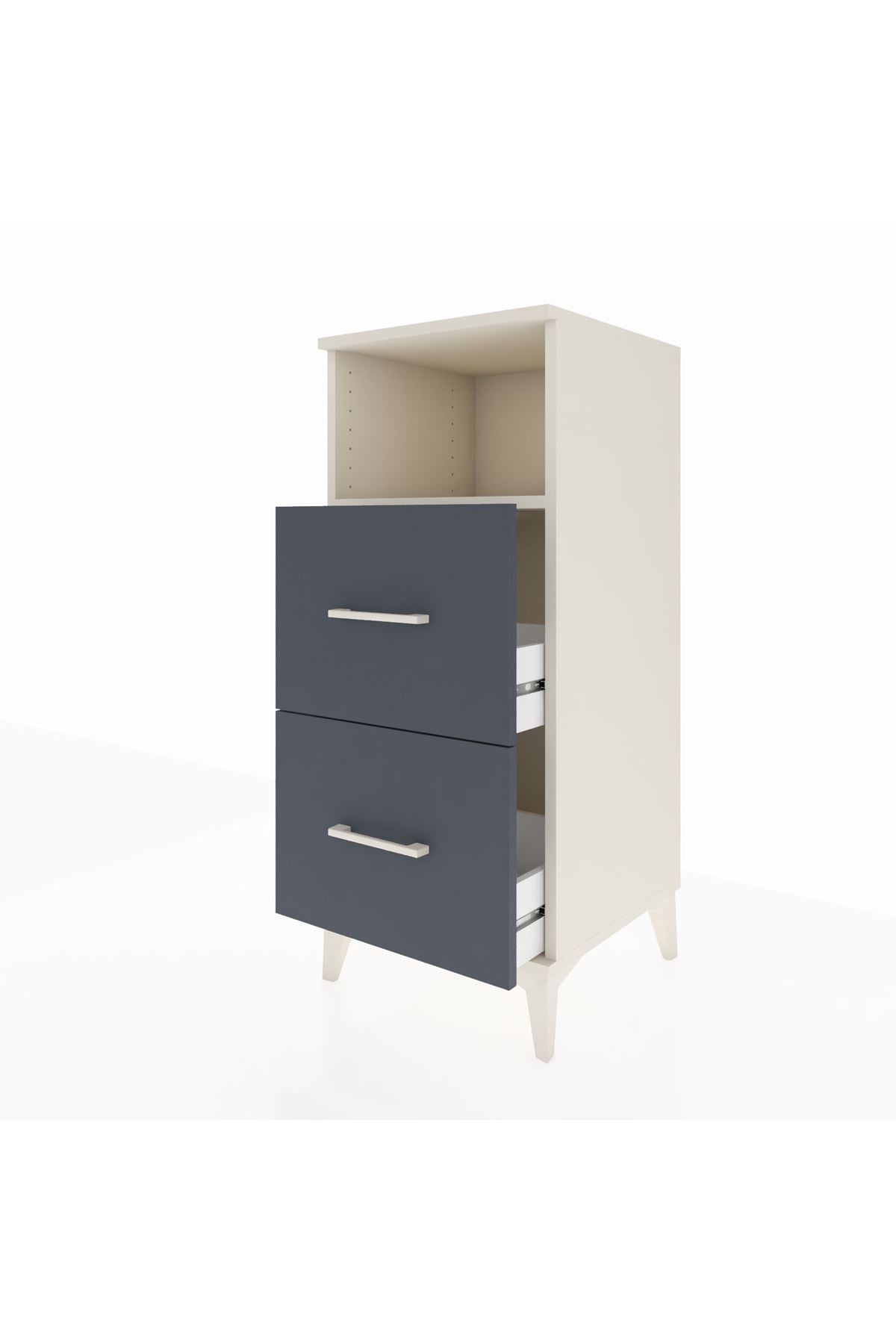 Hyperion Komodin Tek Raflı 2 Çekmeceli 44x44x106 - S43M015V2B