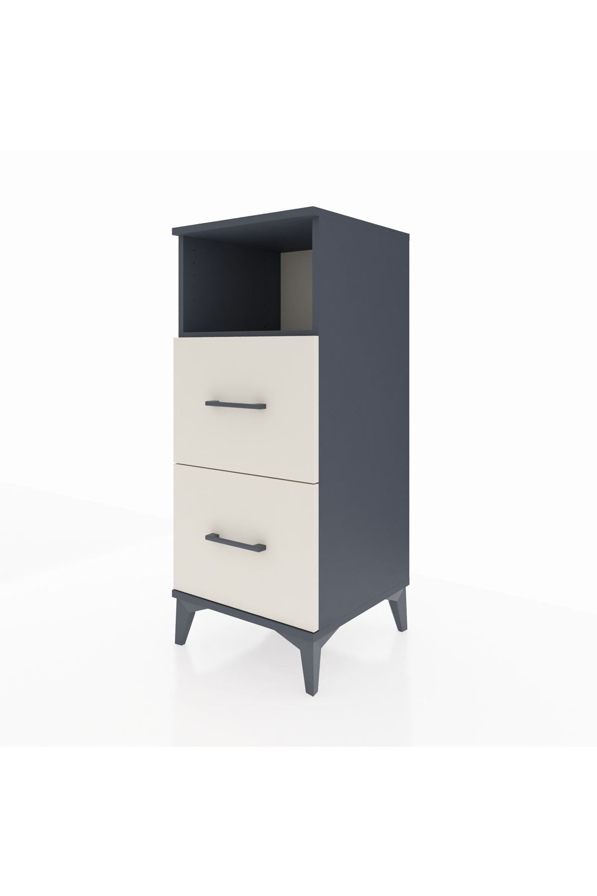Hyperion Komodin Tek Raflı 2 Çekmeceli 44x44x106 - S43M015V4B