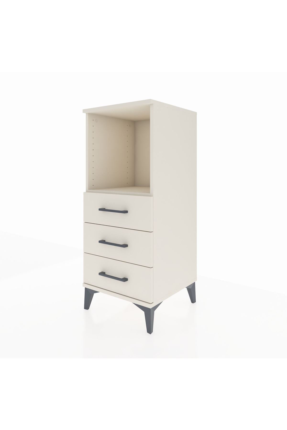 Hyperion Komodin Tek Raflı 3 Çekmeceli 44x44x106 - S43M017V1B