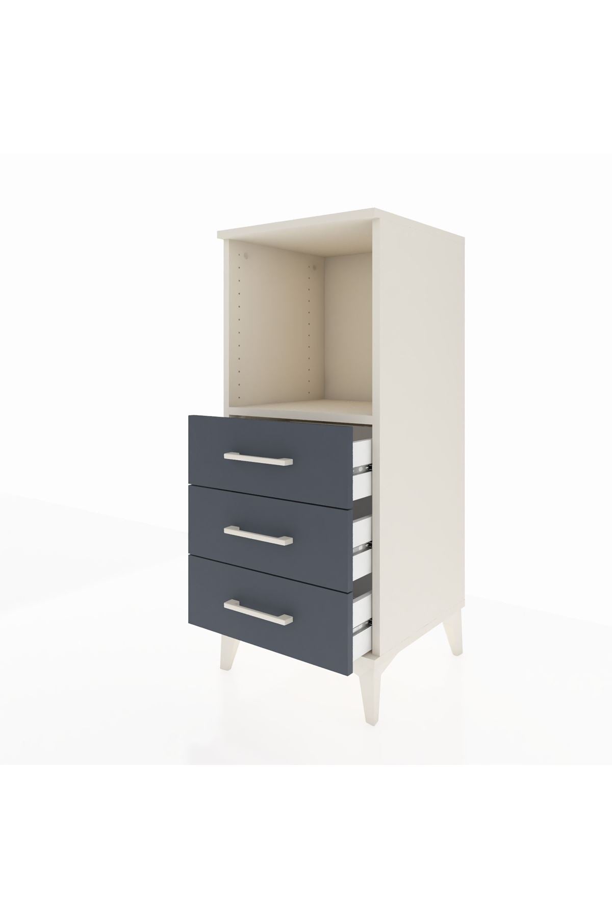 Hyperion Komodin Tek Raflı 3 Çekmeceli 44x44x106 - S43M017V2B