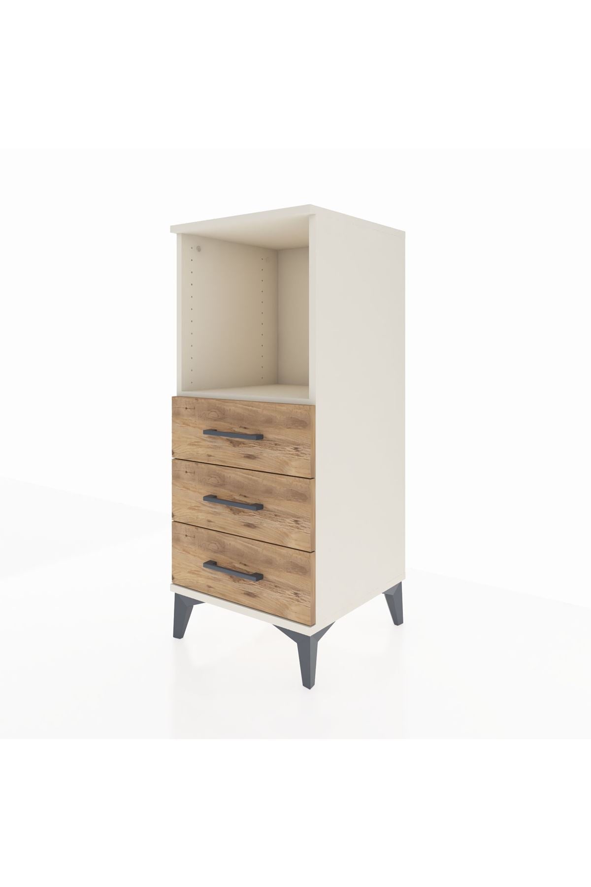 Hyperion Komodin Tek Raflı 3 Çekmeceli 44x44x106 - S43M017V3B