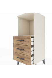Hyperion Komodin Tek Raflı 3 Çekmeceli 44x44x106 - S43M017V3B