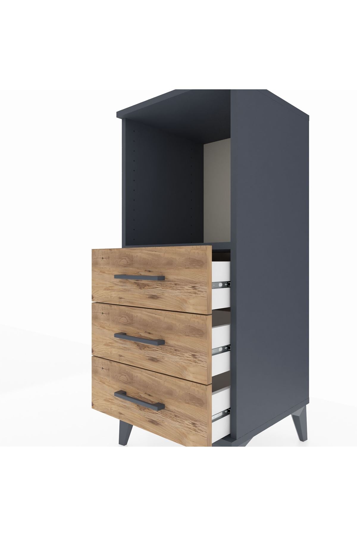 Hyperion Komodin Tek Raflı 3 Çekmeceli 44x44x106 - S43M017V6B