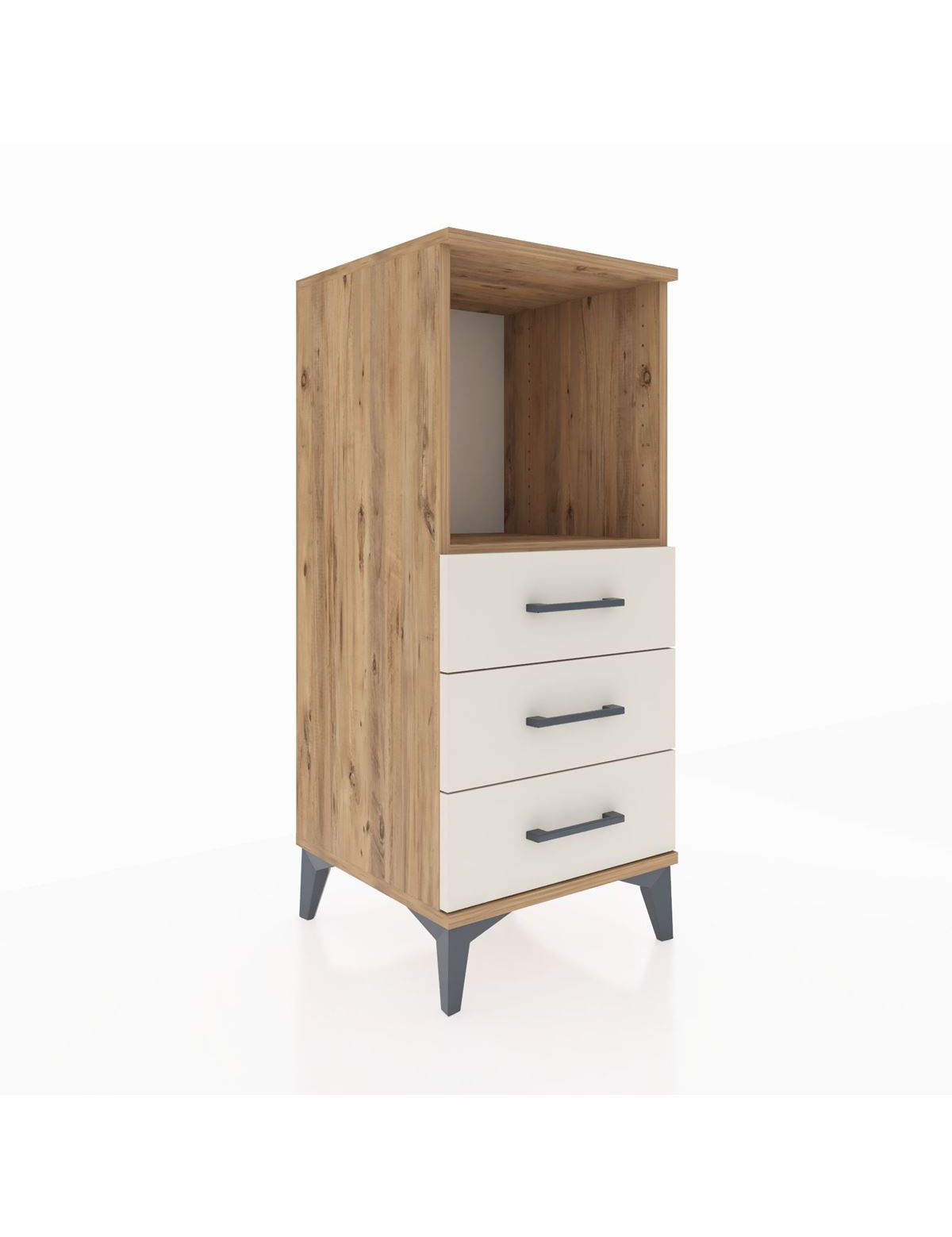 Hyperion Komodin Tek Raflı 3 Çekmeceli 44x44x106 - S43M017V7B