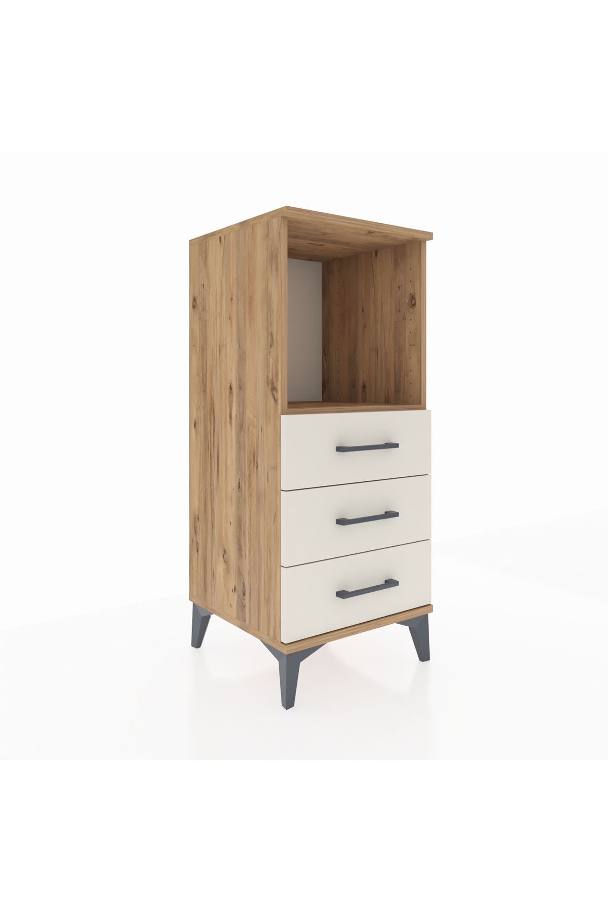 Hyperion Komodin Tek Raflı 3 Çekmeceli 44x44x106 - S43M017V7B