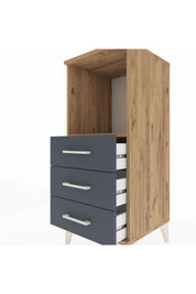 Hyperion Komodin Tek Raflı 3 Çekmeceli 44x44x106 - S43M017V8B