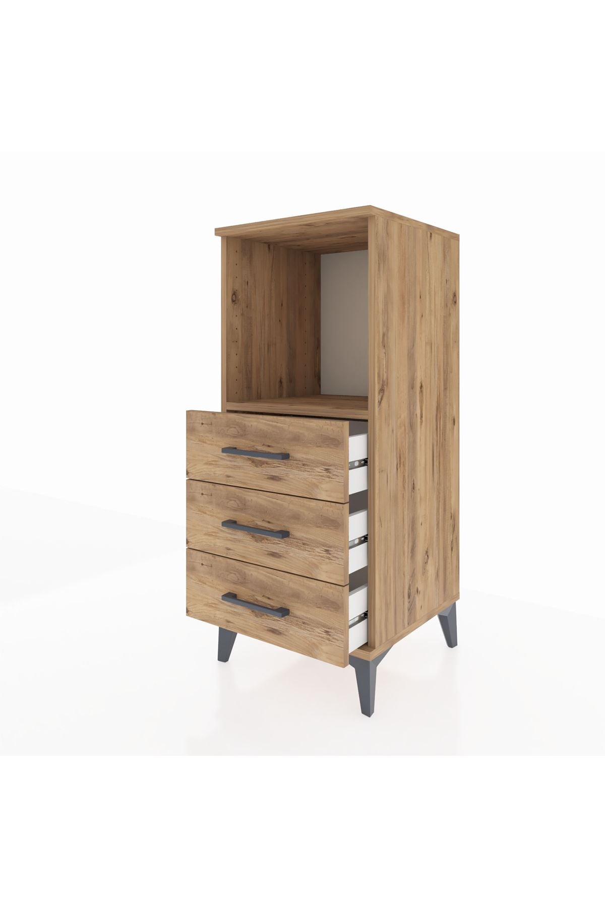 Hyperion Komodin Tek Raflı 3 Çekmeceli 44x44x106 - S43M017V9B