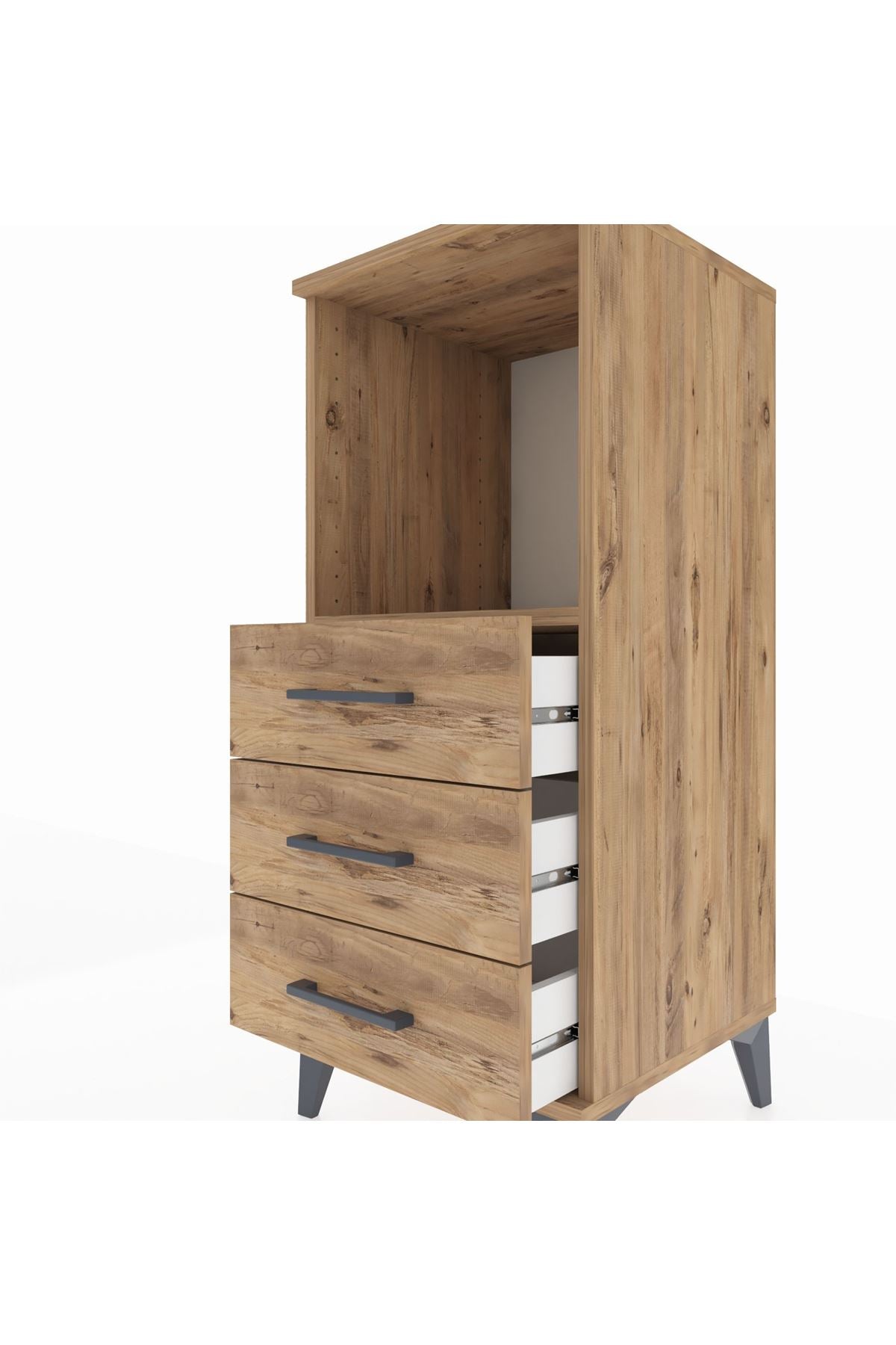Hyperion Komodin Tek Raflı 3 Çekmeceli 44x44x106 - S43M017V9B