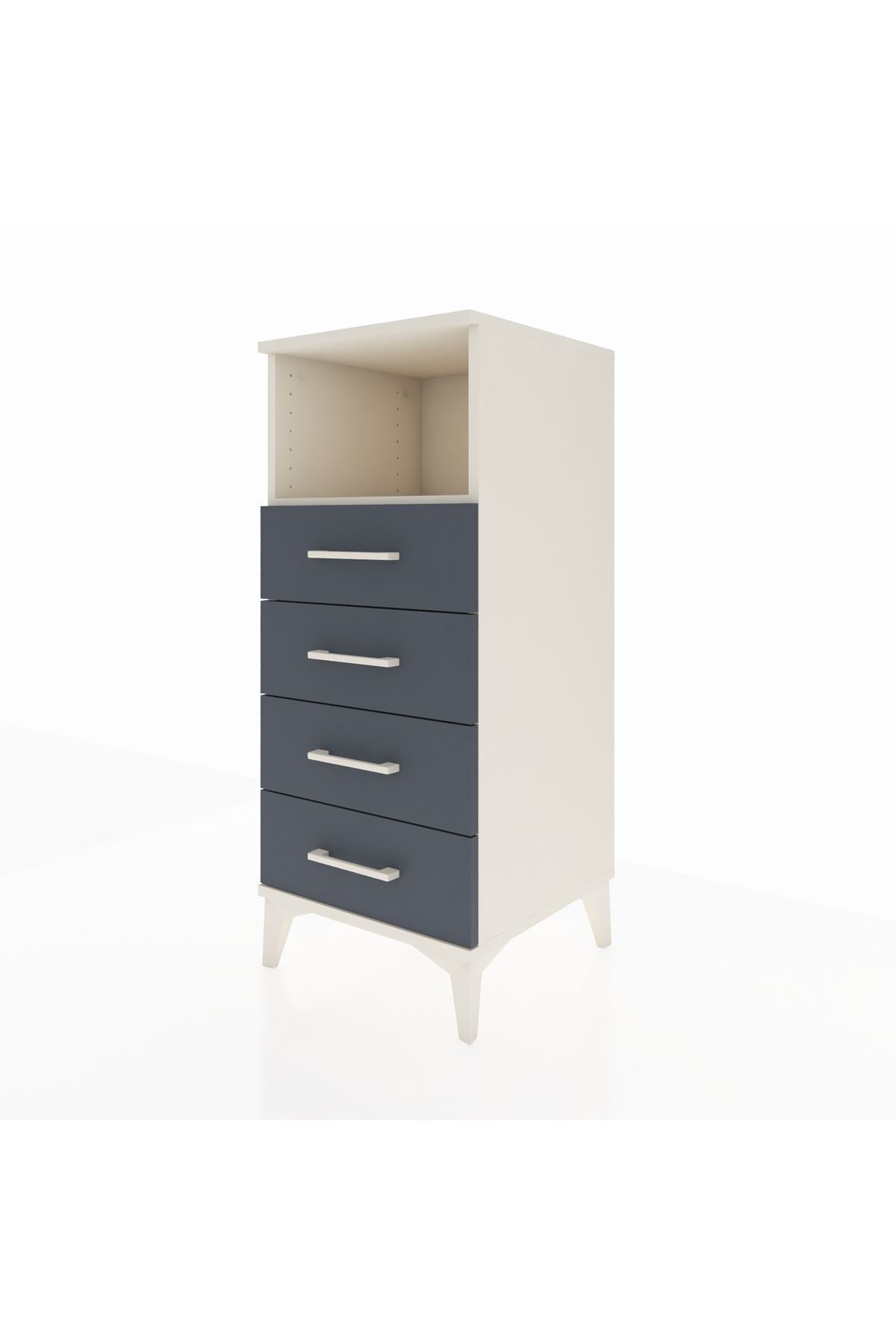 Hyperion Komodin Tek Raflı 4 Çekmeceli 44x44x106 - S43M018V2B
