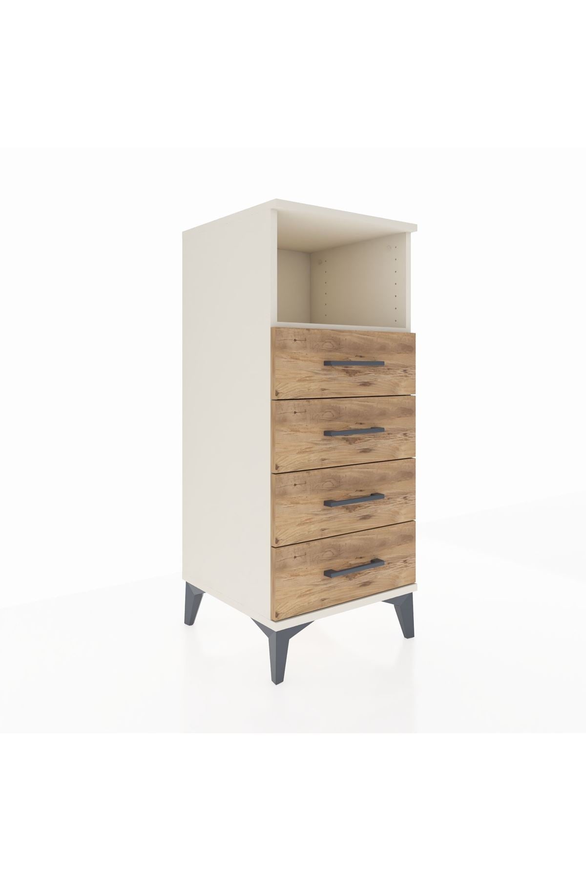 Hyperion Komodin Tek Raflı 4 Çekmeceli 44x44x106 - S43M018V3B