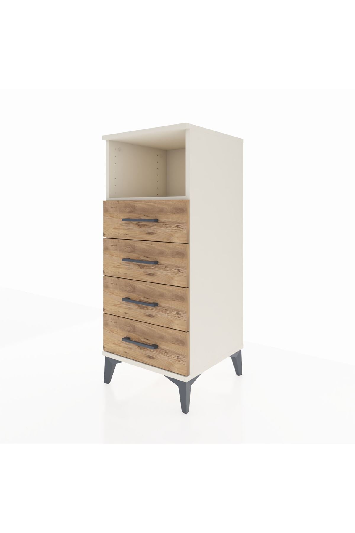 Hyperion Komodin Tek Raflı 4 Çekmeceli 44x44x106 - S43M018V3B