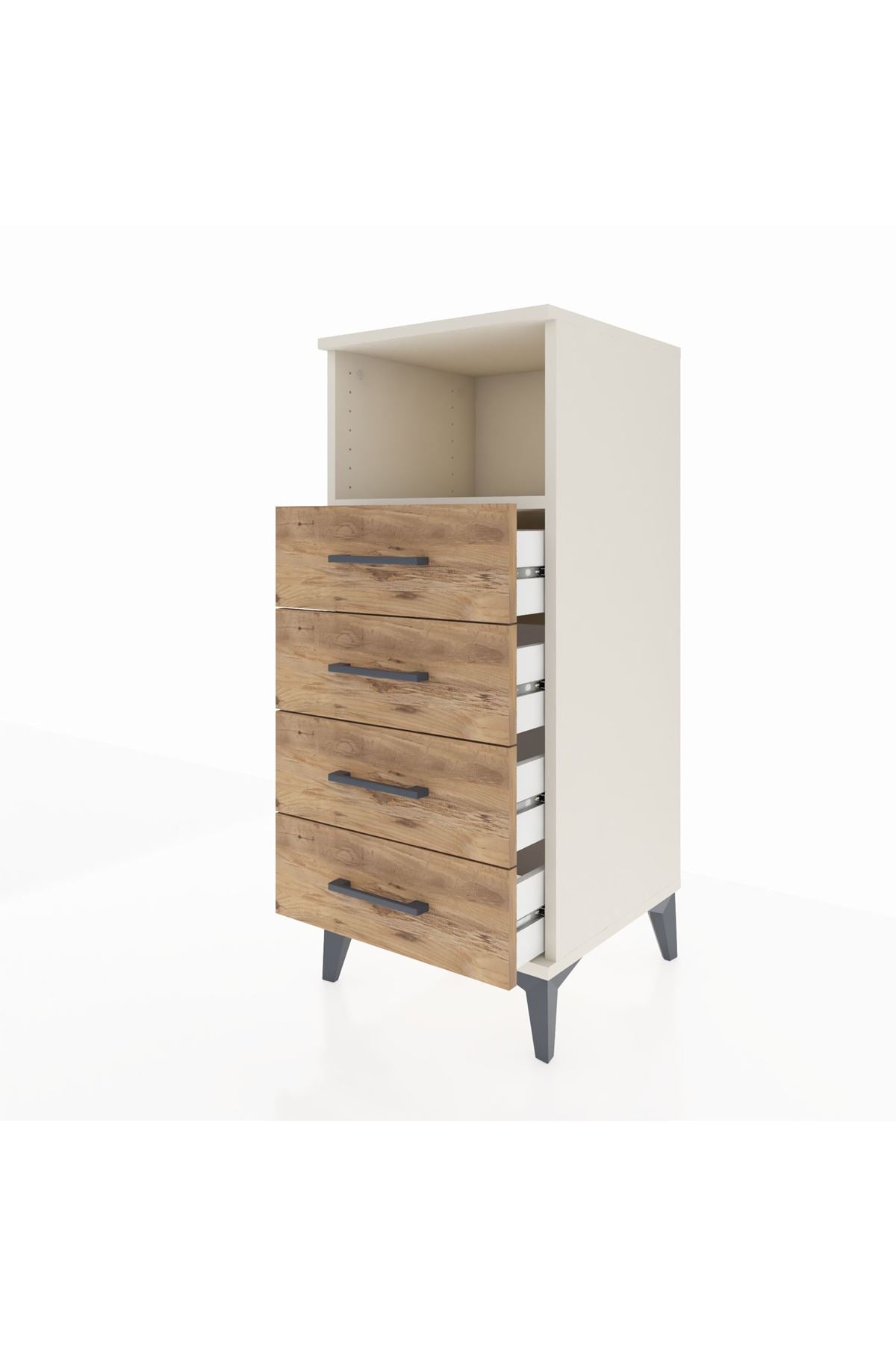 Hyperion Komodin Tek Raflı 4 Çekmeceli 44x44x106 - S43M018V3B