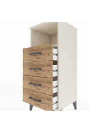 Hyperion Komodin Tek Raflı 4 Çekmeceli 44x44x106 - S43M018V3B