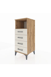 Hyperion Komodin Tek Raflı 4 Çekmeceli 44x44x106 - S43M018V7B