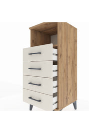 Hyperion Komodin Tek Raflı 4 Çekmeceli 44x44x106 - S43M018V7B