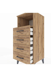 Hyperion Komodin Tek Raflı 4 Çekmeceli 44x44x106 - S43M018V9B