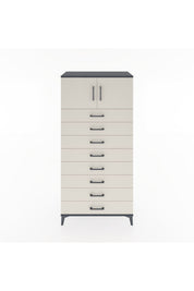 Hyperion Dolap Tek Raflı 8 Çekmeceli 2 Kapaklı 88x44x182 - S57M001V4B