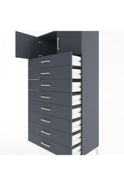Hyperion Dolap Tek Raflı 8 Çekmeceli 2 Kapaklı 88x44x182 - S57M001V5B