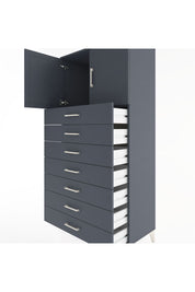 Hyperion Dolap Tek Raflı 7 Çekmeceli 2 Kapaklı 88x44x182 - S57M002V5B