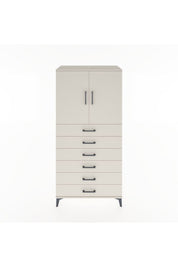 Hyperion Dolap Tek Raflı 6 Çekmeceli 2 Kapaklı 88x44x182 - S57M003V1B