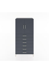 Hyperion Dolap Tek Raflı 6 Çekmeceli 2 Kapaklı 88x44x182