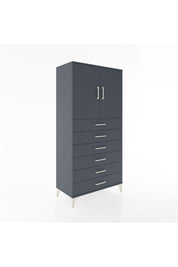 Hyperion Dolap Tek Raflı 6 Çekmeceli 2 Kapaklı 88x44x182 - S57M003V5B