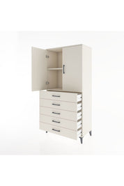 Hyperion Dolap 2 Raflı 5 Çekmeceli 2 Kapaklı 88x44x182 - S57M004V1B