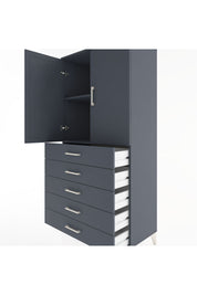 Hyperion Dolap 2 Raflı 5 Çekmeceli 2 Kapaklı 88x44x182 - S57M004V5B