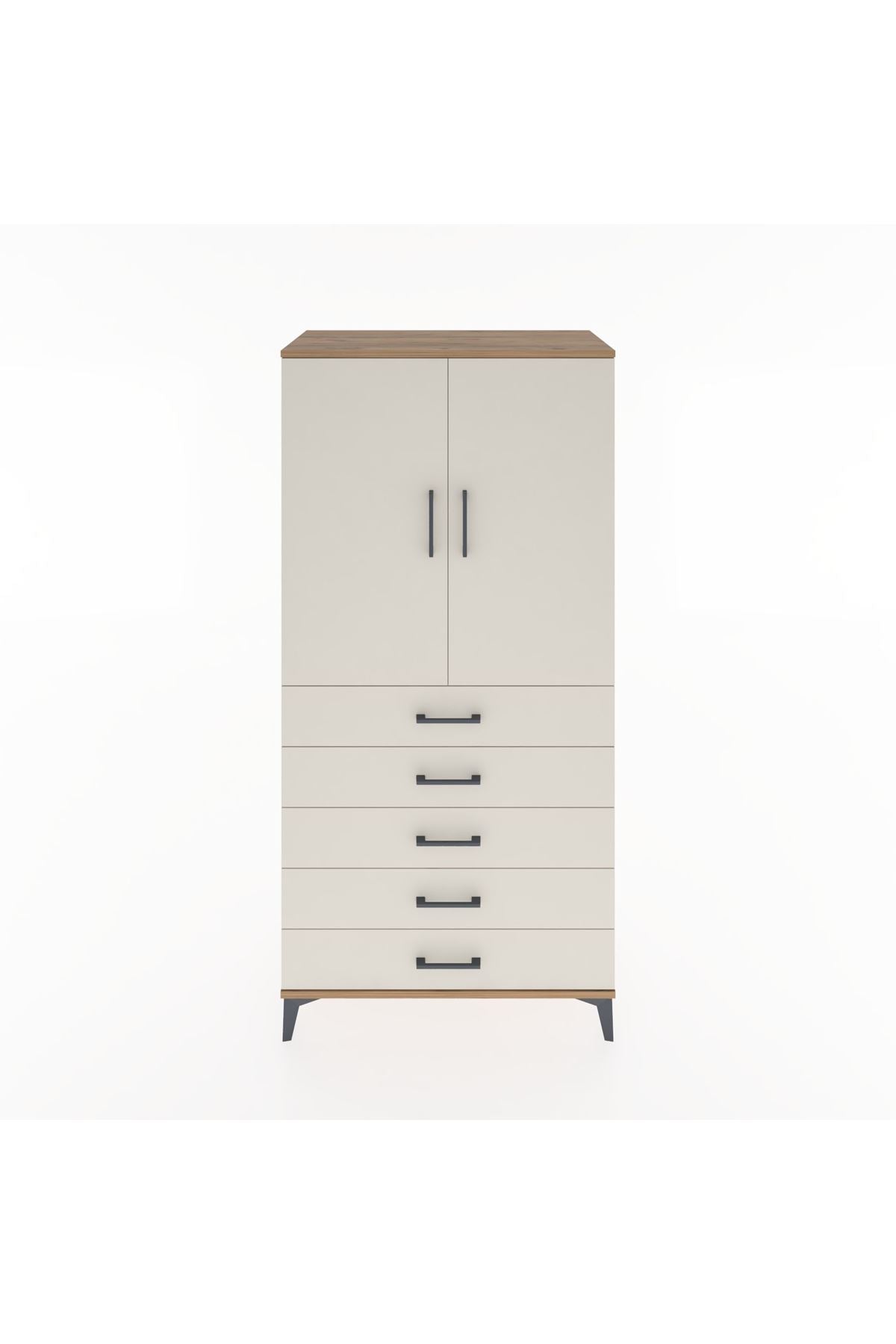 Hyperion Dolap 2 Raflı 5 Çekmeceli 2 Kapaklı 88x44x182 - S57M004V7B