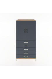 Hyperion Dolap 2 Raflı 5 Çekmeceli 2 Kapaklı 88x44x182 - S57M004V8B