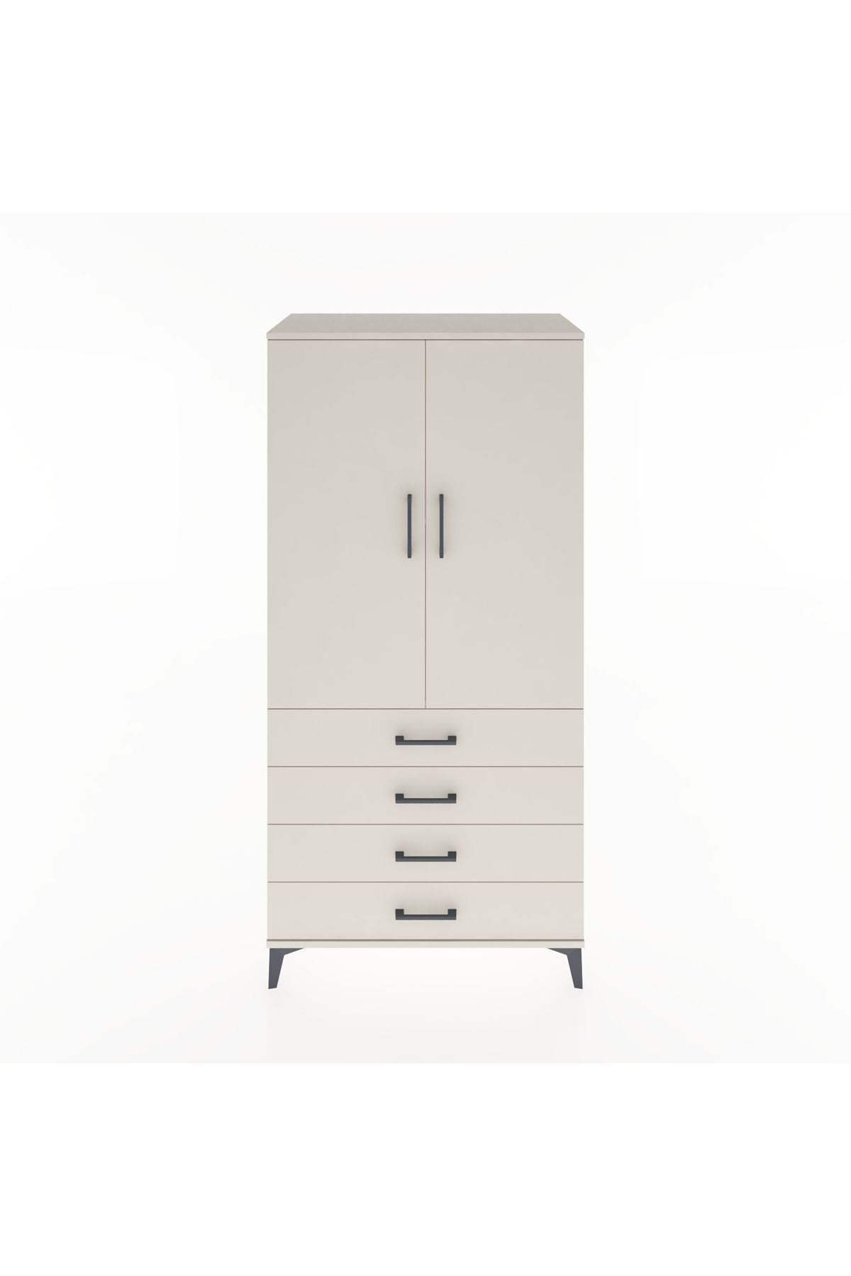 Hyperion Dolap 2 Raflı 4 Çekmeceli 2 Kapaklı 88x44x182 - S57M005V1B