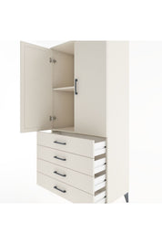 Hyperion Dolap 2 Raflı 4 Çekmeceli 2 Kapaklı 88x44x182 - S57M005V1B